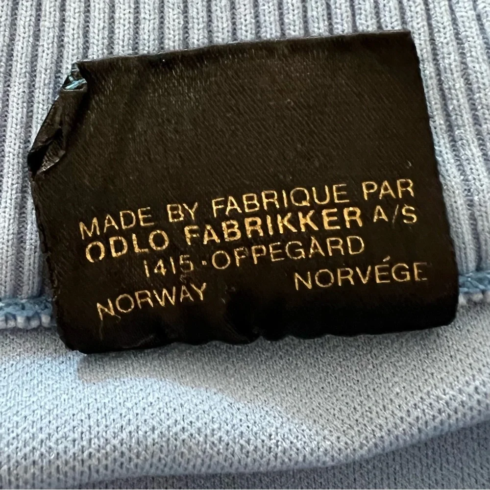 Vintage‎ Odlo Of Norway Two Tone Blue Leisure Athletic Zip Jacket Men’s Size XL